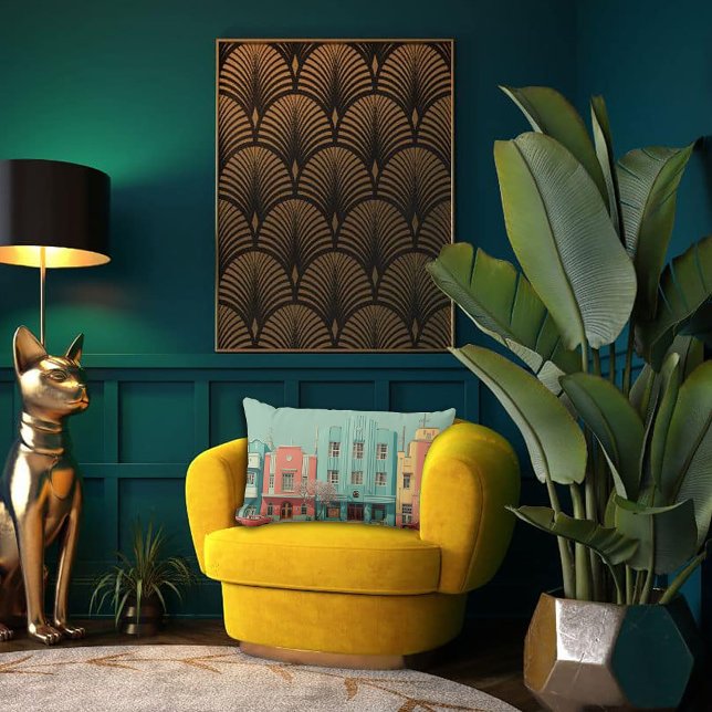 Almofada Lombar Sonho de Arquitetura Deco (Criador carregado)