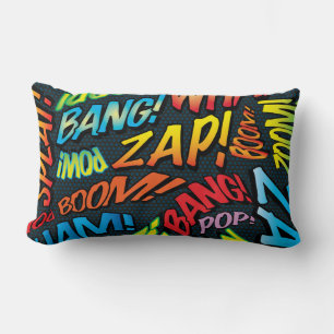 Almofada Lombar Sons Divertidos de Quadrinhos Retrô de Arte Pop