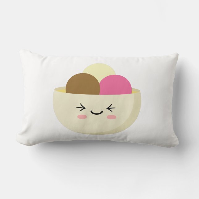 Almofada Lombar Sorvete Kawaii (Frente)