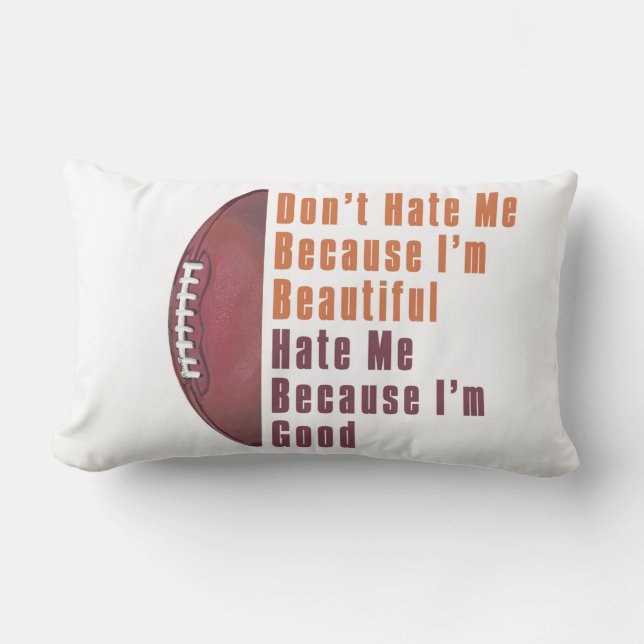 Almofada Lombar Sou Bonito, Bom Futebol (Frente)