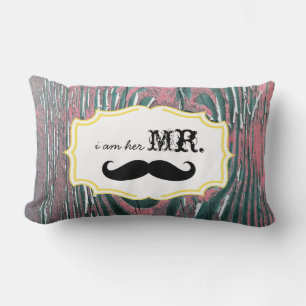 Almofada Lombar Sou o seu Travesseiro de Mauve Mustache de Madeira