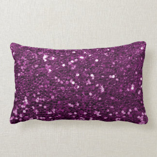 Almofada Lombar Sparkles roxos do brilho do falso