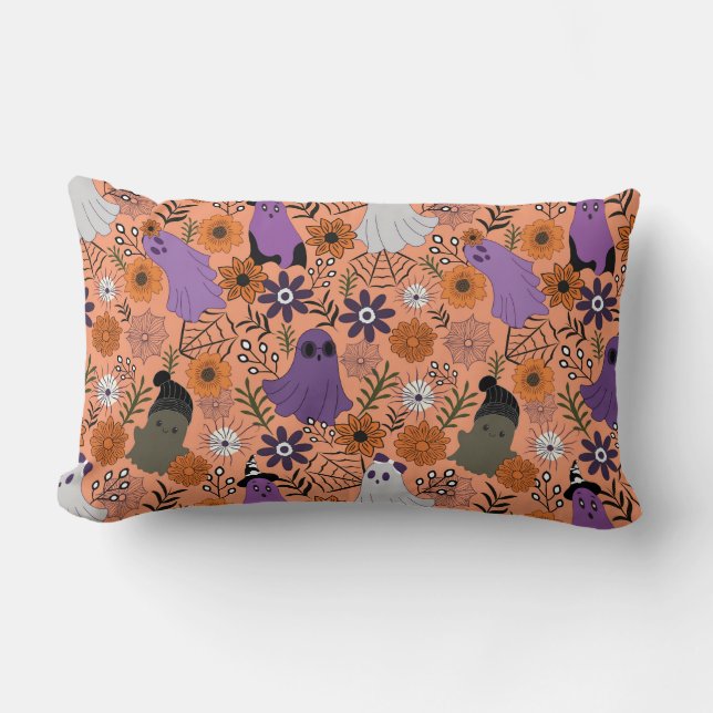 Almofada Lombar Spooky floral (Frente)