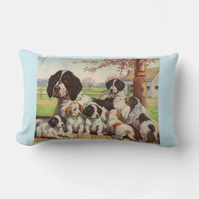 Almofada Lombar springer spaniel e cachorros (Frente)