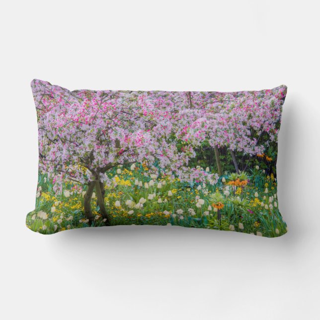 Almofada Lombar Springtime no jardim de Claude Monet (Frente)