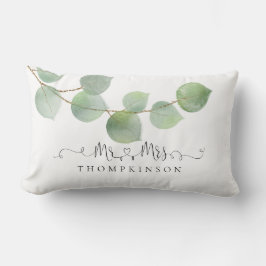 Almofada Lombar Sr. Artsy Script Green Eucalyptus