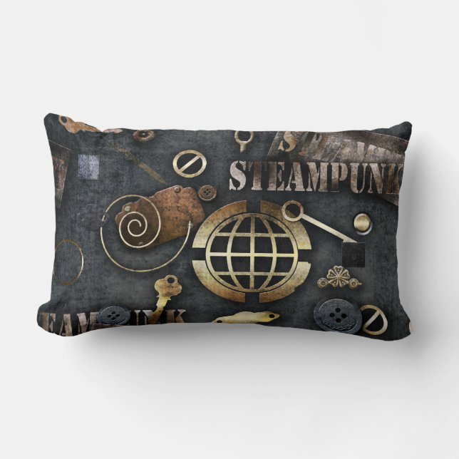 Almofada Lombar Steampunk, raspagem (Frente)
