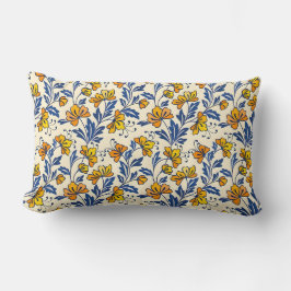 Almofada Lombar Stunning Seamless Pattern of Flowers and Leaves