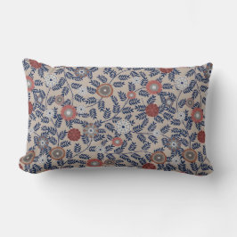 Almofada Lombar Stunning Teal and Magenta Foliage Pattern 