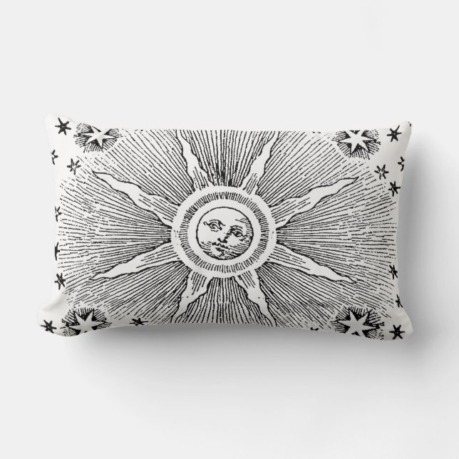 Almofada Lombar Sun Stars Antiguamente Night Sky Medieval Zodieval (Frente)