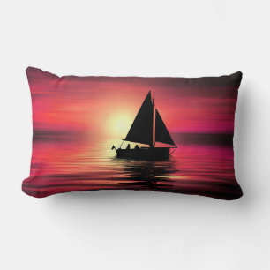 Almofada Lombar Sunset, Barco à vela no mar-39186