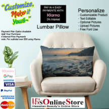 Sunset Beach Polyester Lumbar Travesseiro 36