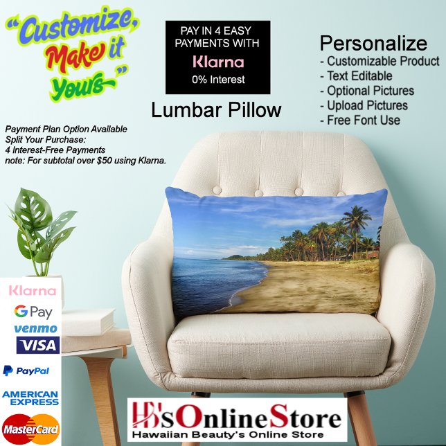 Almofada Lombar Sunset Beach Polyester Lumbar Travesseiro 7 (Sunset Beach Polyester Lumbar Pillow 7.)