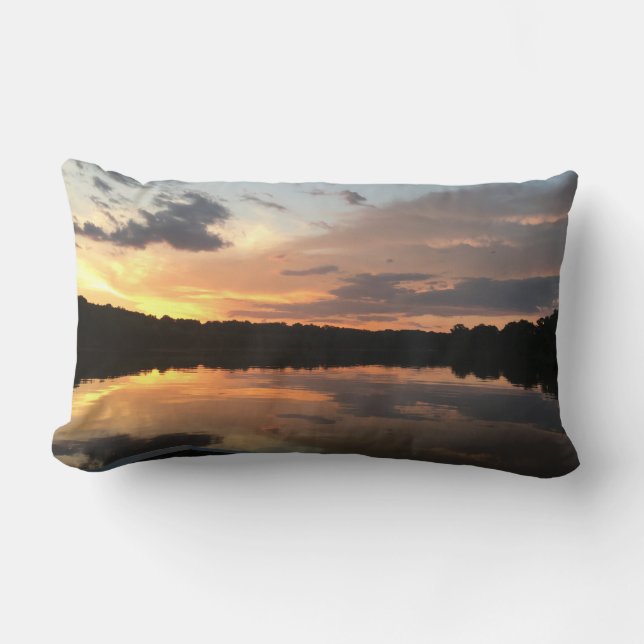 Almofada Lombar SUNSET LAKE NESSEE Náutico chic | (Frente)
