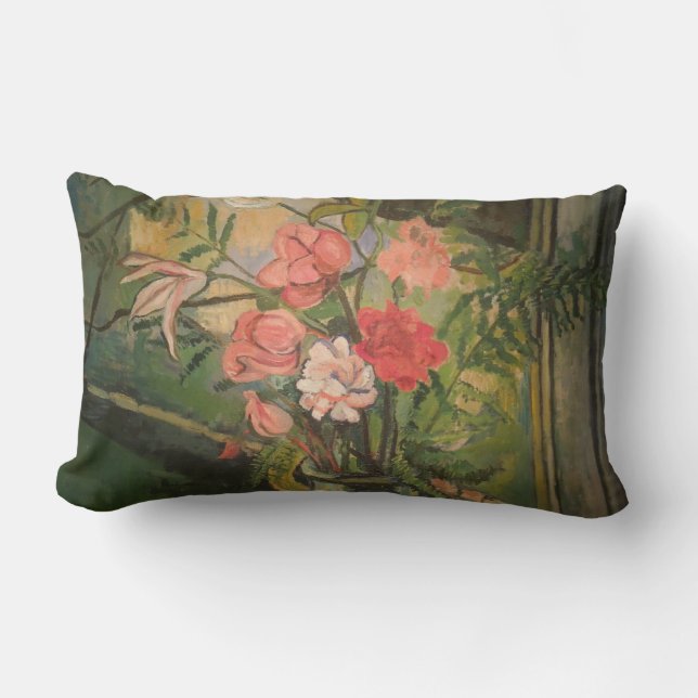 Almofada Lombar Suzanne Valadon Flores em Frente a uma Janela (Frente)
