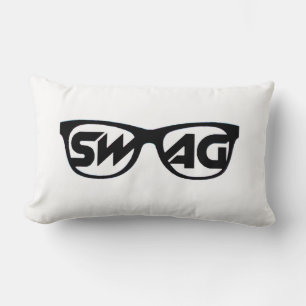 Almofada Lombar Swag 2 Travesseiro preto e branco lateral