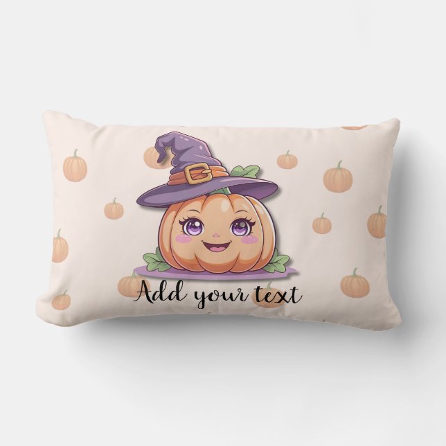 Almofada Lombar Sweet Pumpkin Magic – Halloween Lumbar Pillow (Frente)