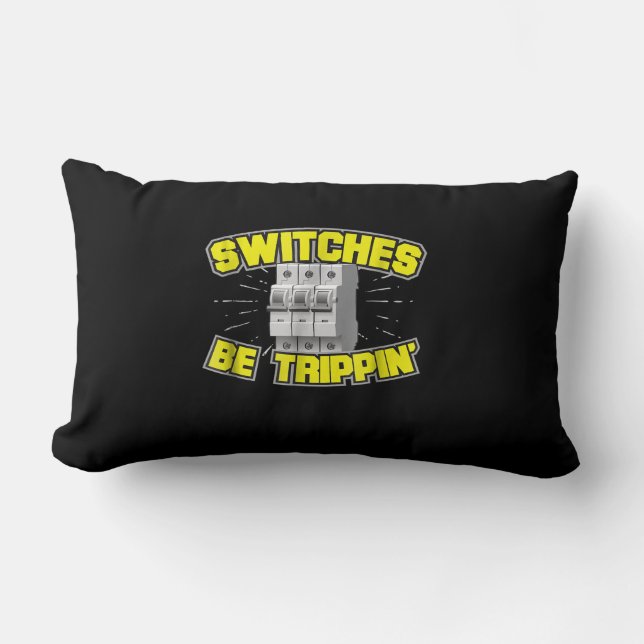 Almofada Lombar Switches Sejam Presente Elétrico Trippin (Frente)