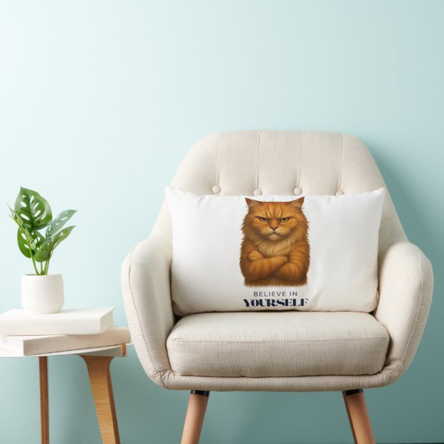Almofada Lombar T-Shirt de Confiança Felina (Cadeira)