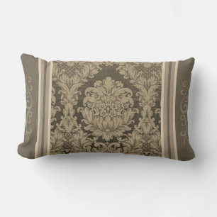 Almofada Lombar Tapeçaria em Brown, Linen, Areia