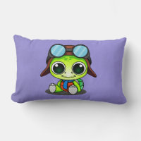 Tartaruga de Cartoon Chibi em Aviador