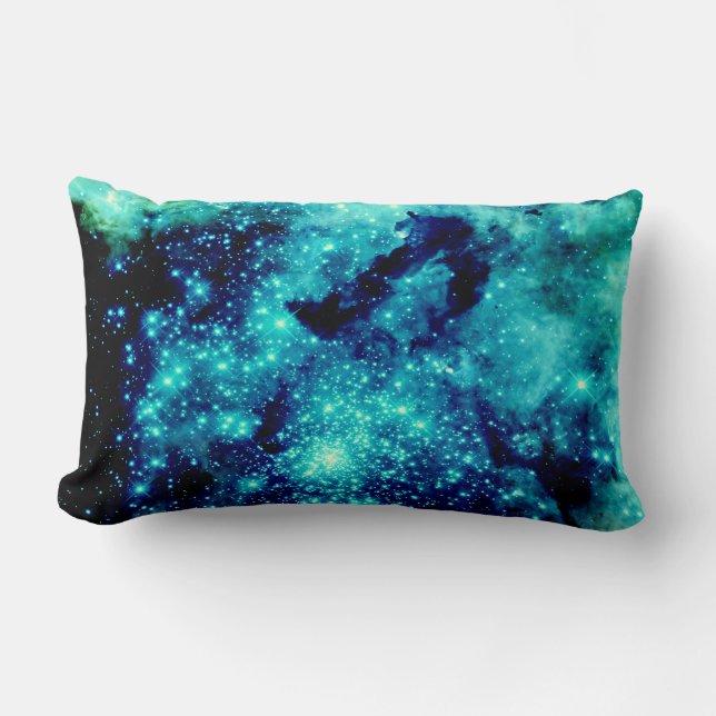 Almofada Lombar Teal Galaxy (Frente)