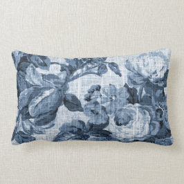 Almofada Lombar Tecido floral botânico No.5 de Toile do azul de
