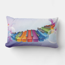 Almofada Lombar Teclado abstrato colorido