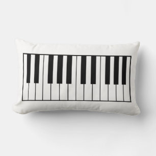 Almofada Lombar Teclas Black/White Music Piano
