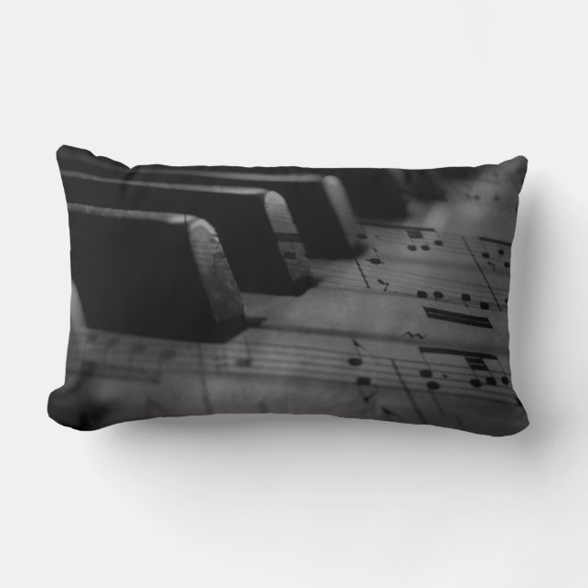 Almofada Lombar Teclas de Piano Música (Frente)