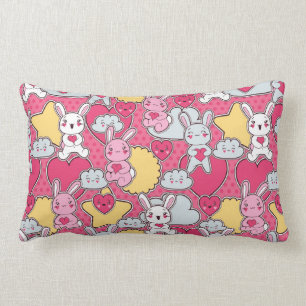 Almofada Lombar Teste padrão da criança de Kawaii com Doodles
