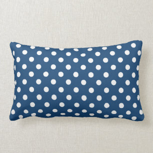 Almofada Lombar Teste padrão de bolinhas azul de Monaco