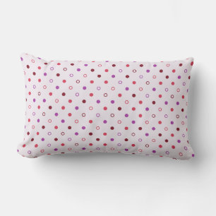 Almofada Lombar Teste padrão de bolinhas roxo coral colorido