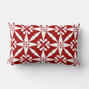 Almofada Lombar Teste padrão de estrela de Ikat - obscuridade -