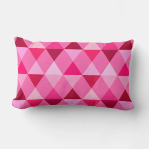 Almofada Lombar Teste padrão do Harlequin/diamante - rosa