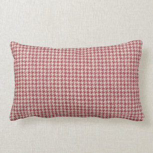 Almofada Lombar Teste padrão do vermelho de Houndstooth