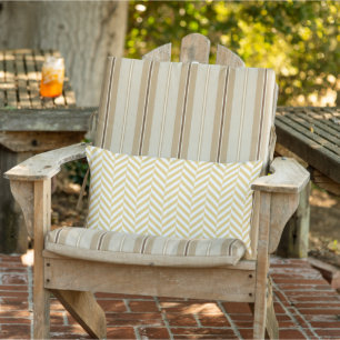 Almofada Lombar Teste padrão exterior de Herringbone do ocre