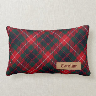 Almofada Lombar Teste padrão real de Stewart do Tartan vermelho