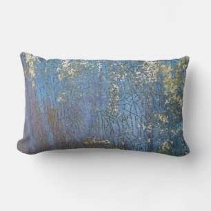 Almofada Lombar teste padrão textured azul rachado da pintura