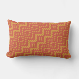 Almofada Lombar Teste padrão tribal vermelho e amarelo egípcio