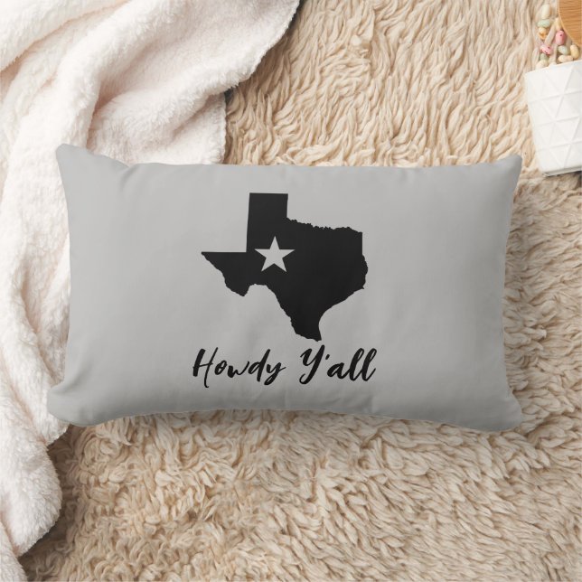 Almofada Lombar Texas Map Lone Star State Howdy Y (Cobertor)