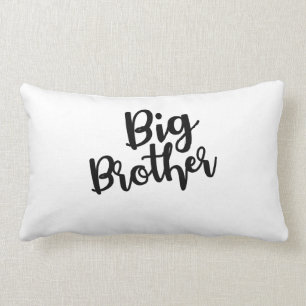 Almofada Lombar Texto do Big Brother no estilo Preto Cursivo