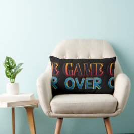 Almofada Lombar Texto “GAME OVER” em negrito e vermelho