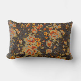 Almofada Lombar textura da linha do lápis floral abstrato