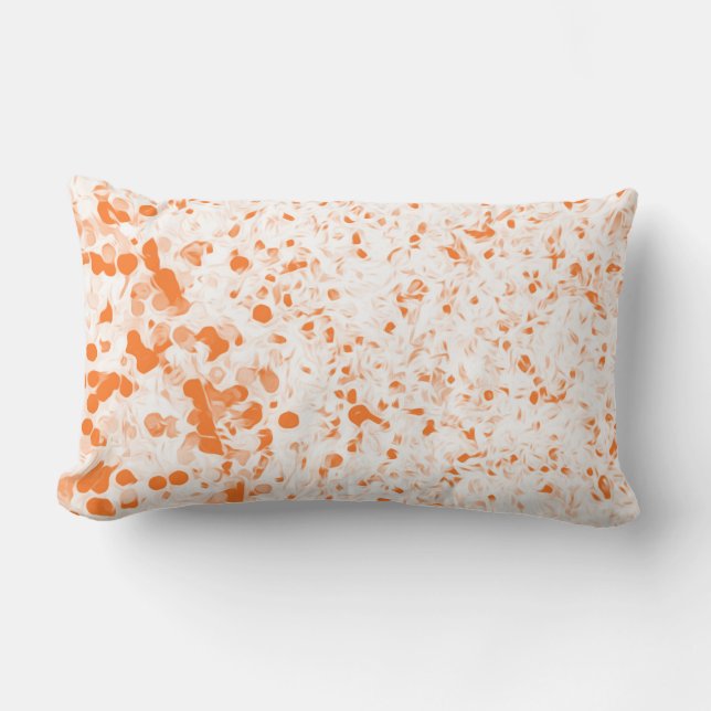 Almofada Lombar Textura Splatter - Laranja (Frente)