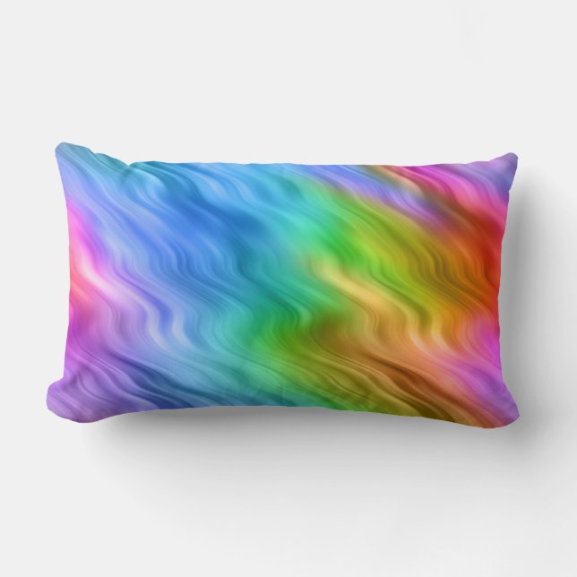Almofada Lombar Textura Wavy Azul Pansy (Frente)