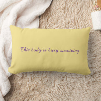 Almofada Lombar Throw Pillow with an inspirational message