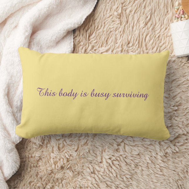 Almofada Lombar Throw Pillow with an inspirational message (Cobertor)