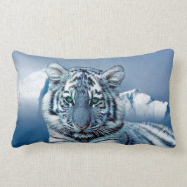 Almofada Lombar Tigre branco azul