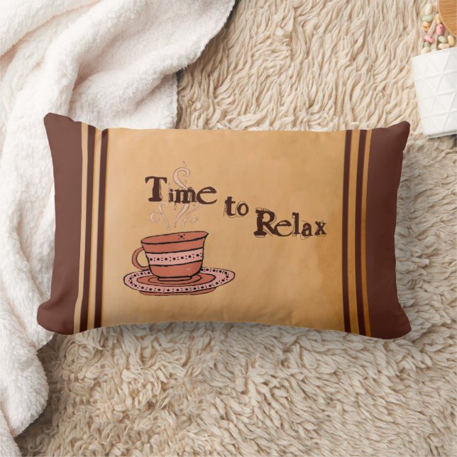 Almofada Lombar Time to Relax "Chocolate Bar" Brown Lumbar Pillow (Cobertor)